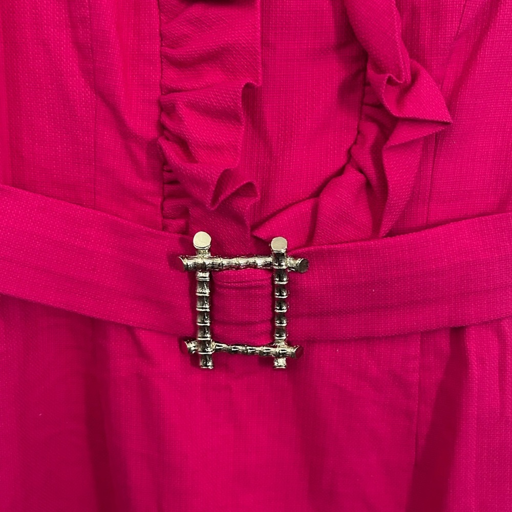 Elizabeth McKay Fuchsia Ruffle Mini Dress - Picture 3 of 5